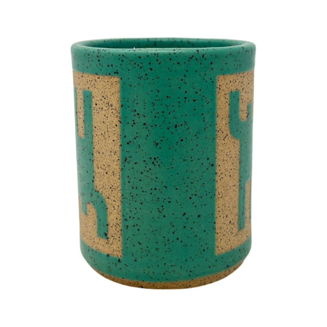 12 onzas. Taza - Líneas Redondeadas - Negro