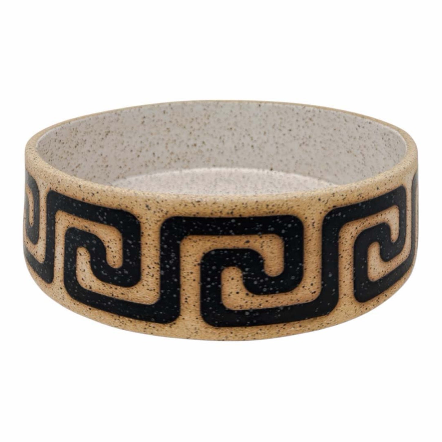 Medium Plate Bowl - Cleopatra - Matte Black & White