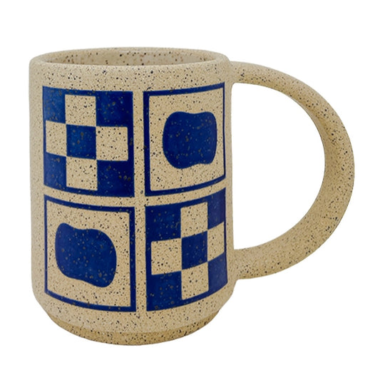 12oz. Mug - New Checkers - Matte Blue