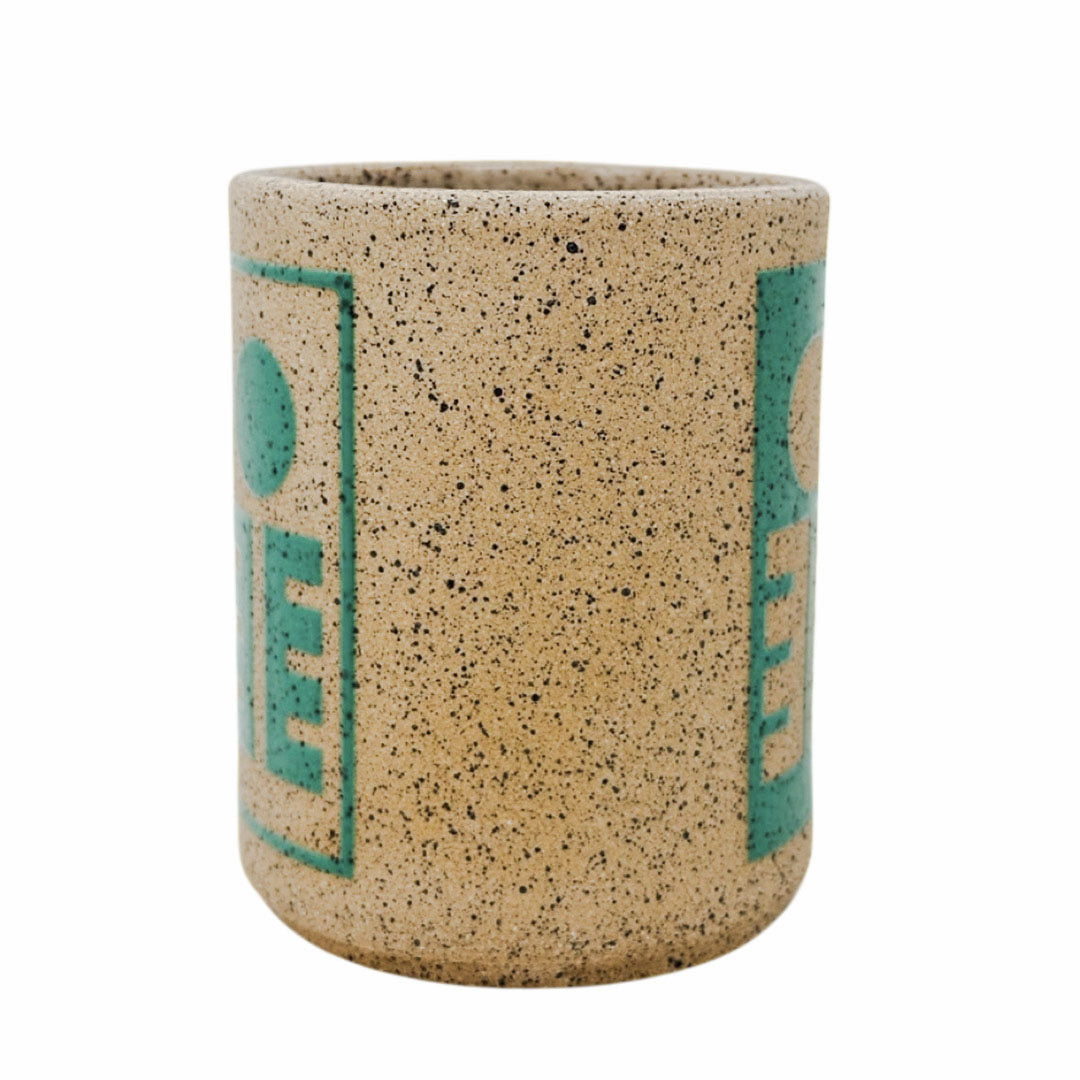 12 onzas. Taza - Líneas Redondeadas - Negro