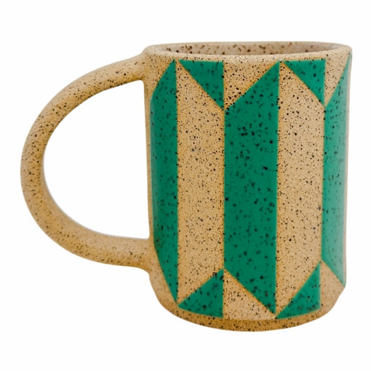 12oz. Mug - Hexagons - Matte Teal