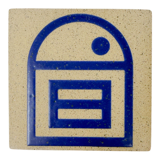 4" Tile - House Of Equality - Matte Blue