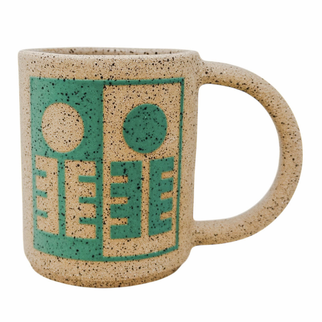 12 onzas. Taza - Líneas Redondeadas - Negro