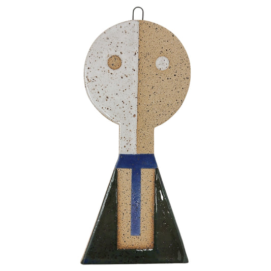 Amigo de escultura colgante - Negro, blanco, azul y verde