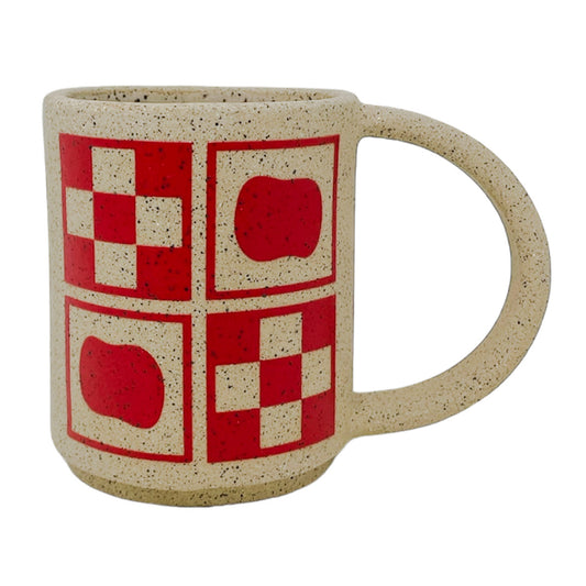 12oz. Mug - New Checkers - Matte Red