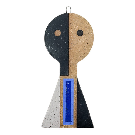Hanging Sculpture Buddy - Stripes - Black, White, & Blue