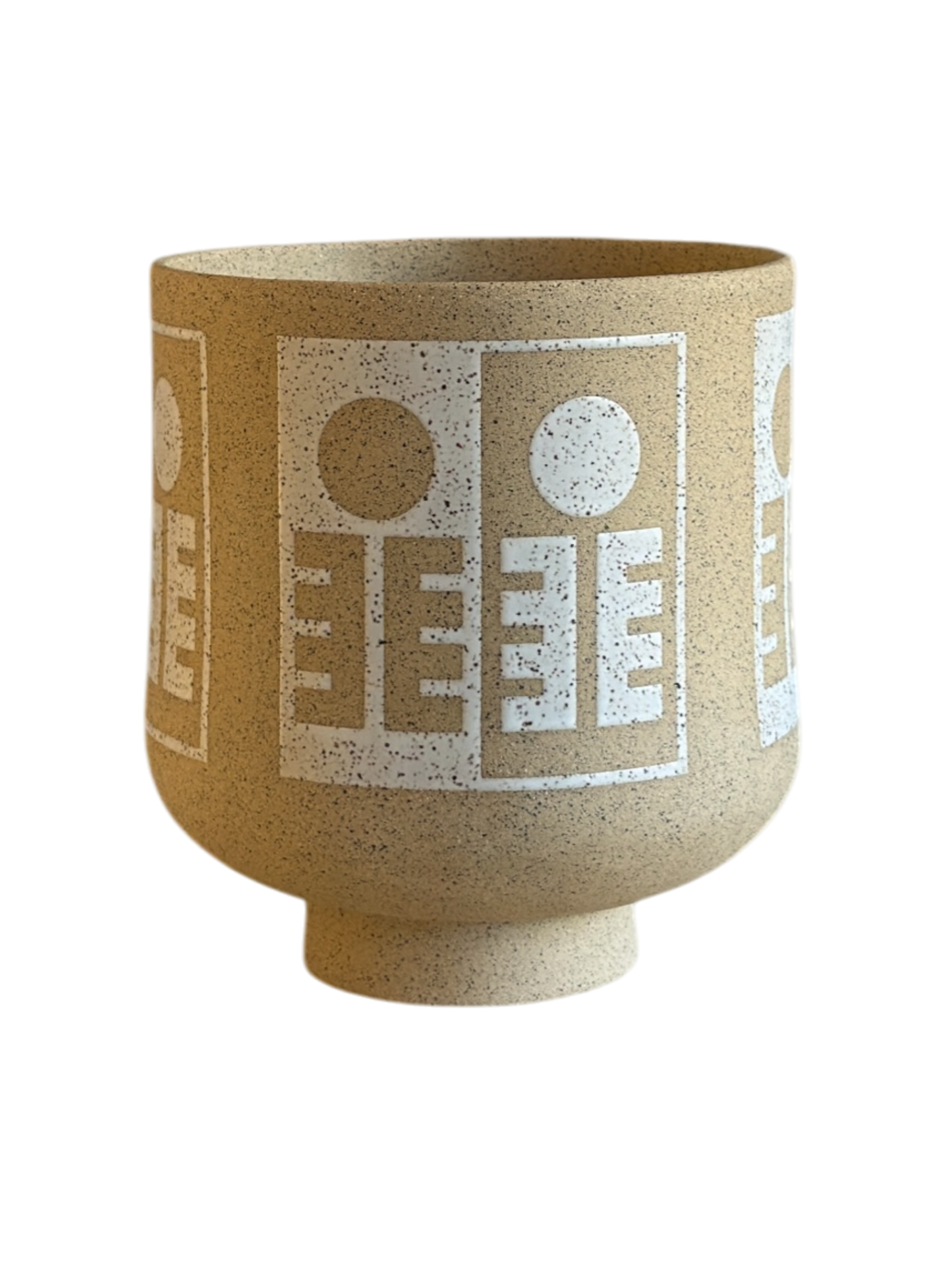 Large Footed Vessel - Sun Climber - Matte White