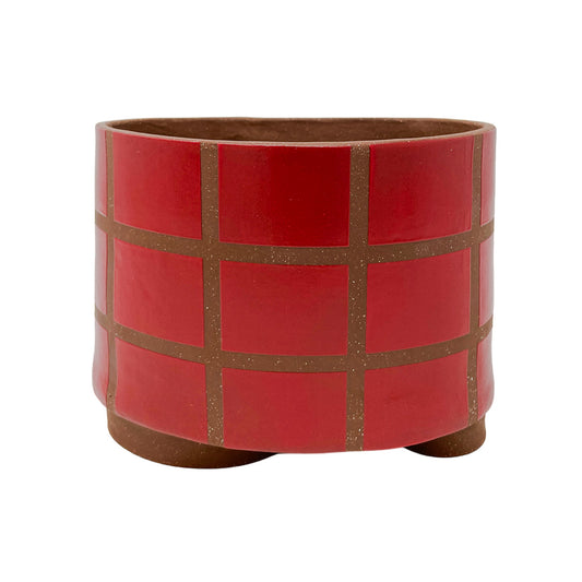 Small Oval Vessel - Red Clay - Tiles - Matte Red