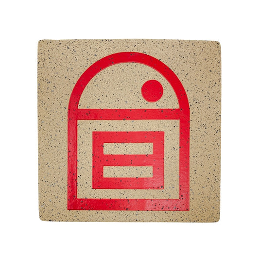 4" Tile - House Of Equality - Matte Red