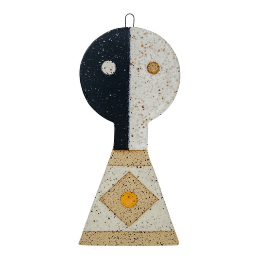Amigo de escultura colgante - Negro, blanco, azul y verde