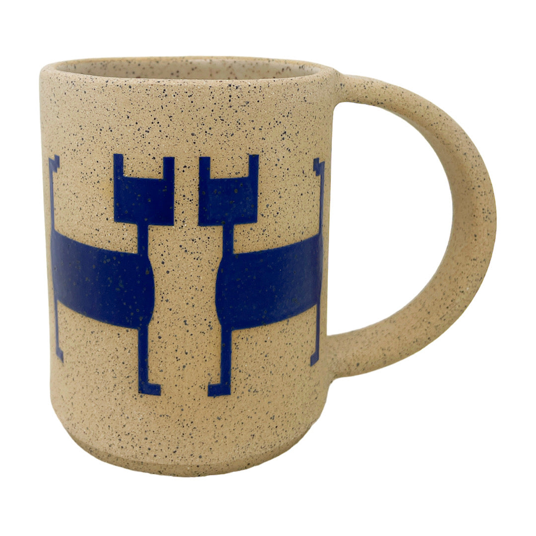 12oz. Mug - Cats - Matte Blue