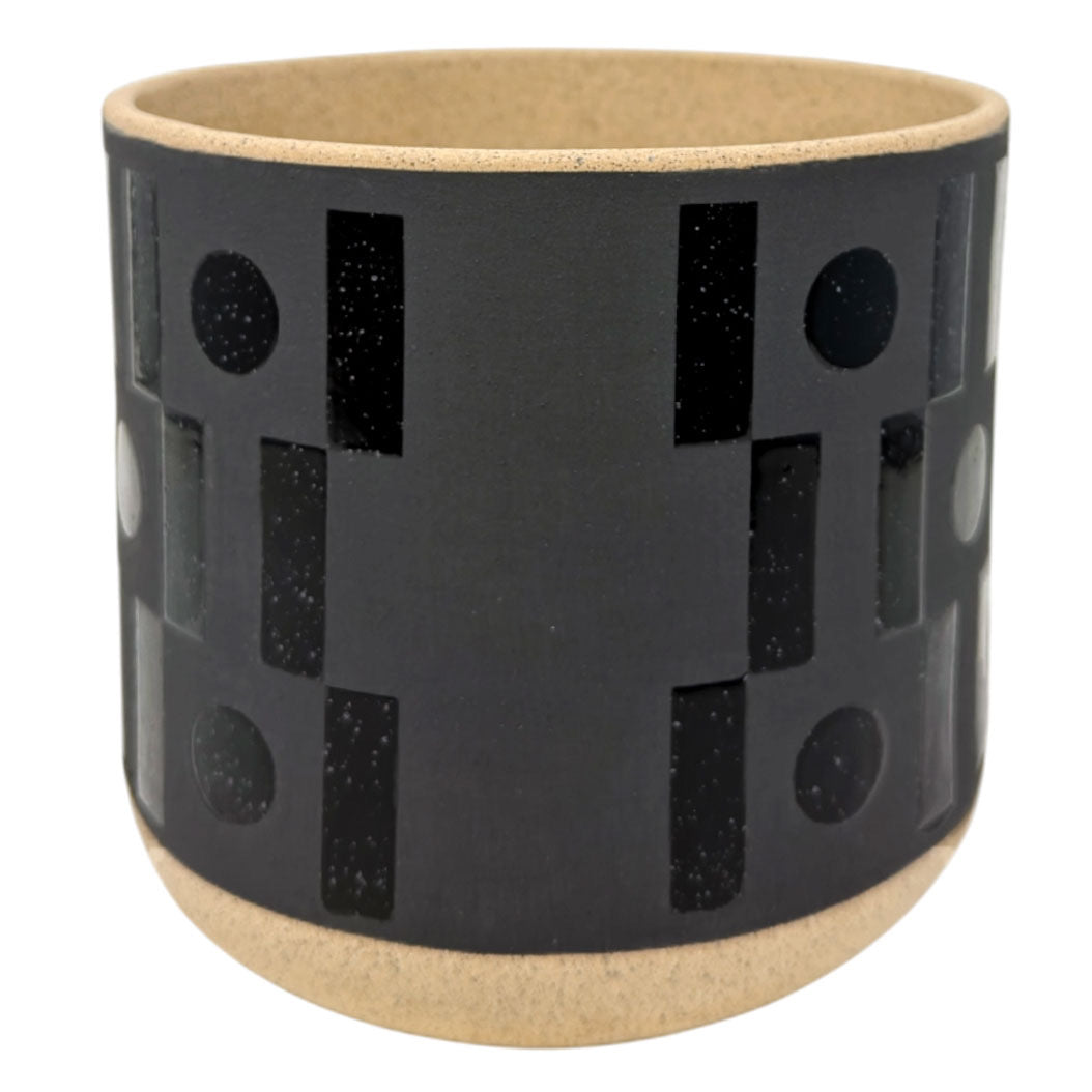 Large Vessel - Tic Tac Toe - Matte & Gloss Black