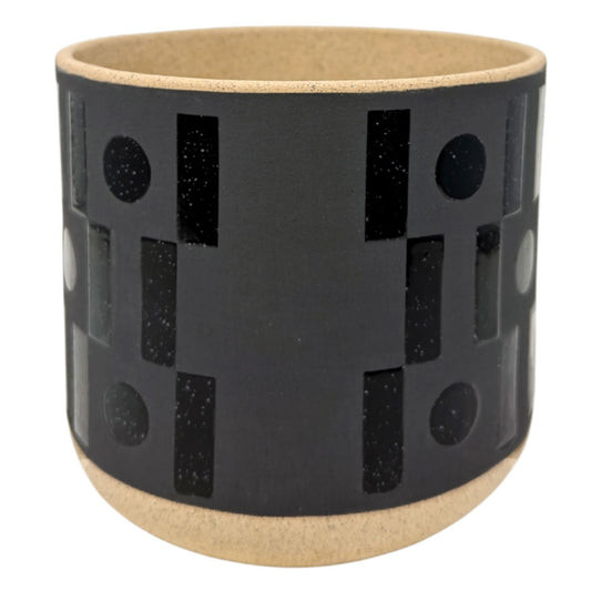 Large Vessel - Tic Tac Toe - Matte & Gloss Black
