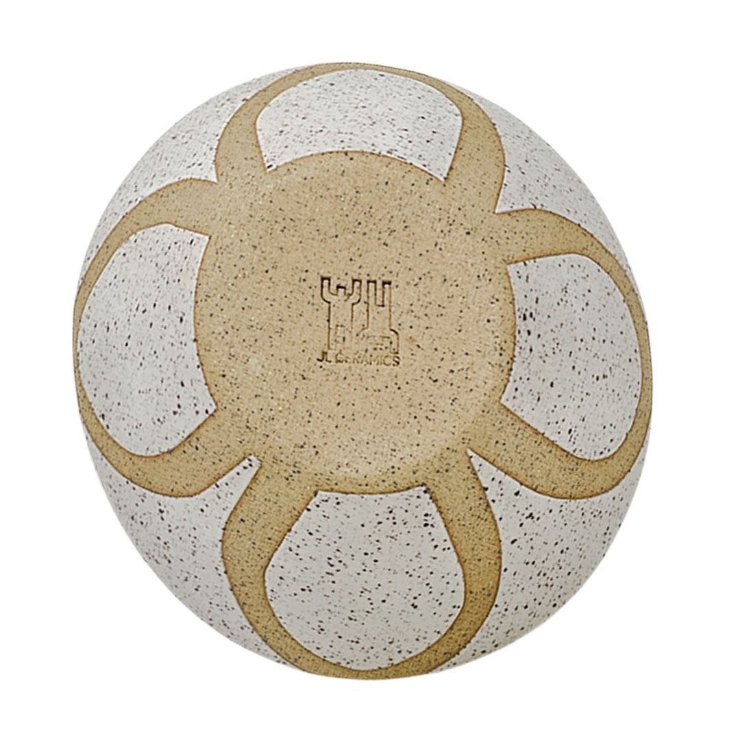 Vessel with Lid - Arches & Studs - Matte White