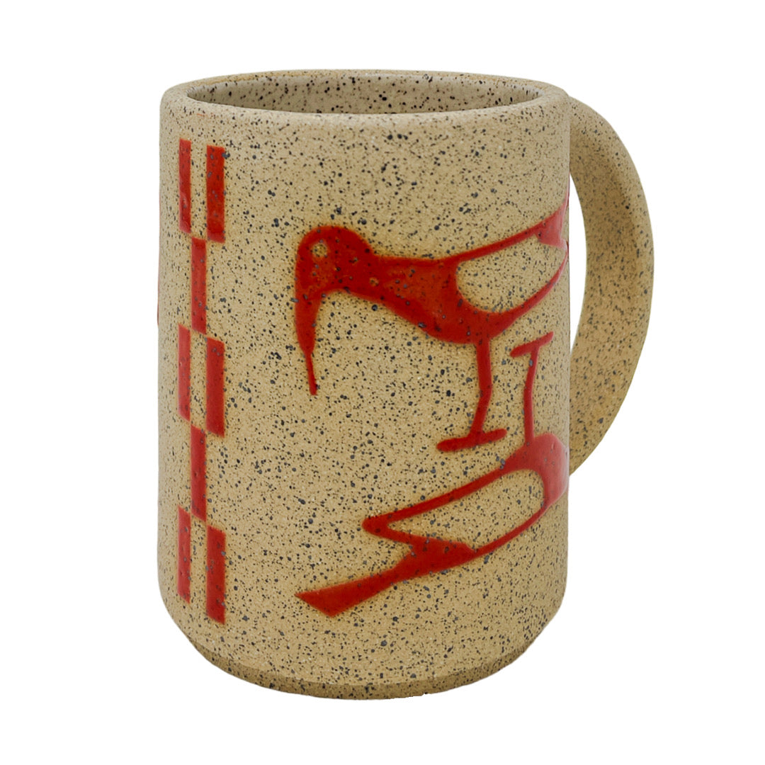 12oz. Mug - Birds - Gloss Red