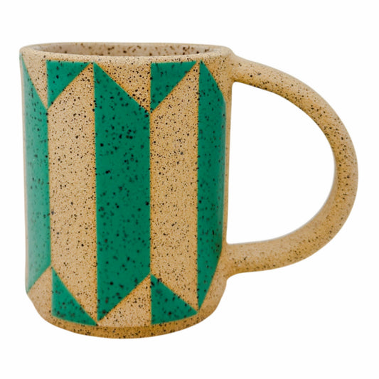 12oz. Mug - Hexagons - Matte Teal