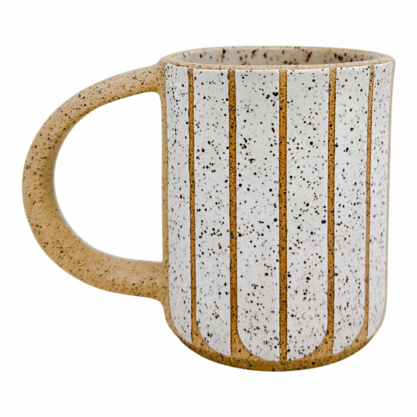 12oz. Mug - Rounded Lines - Matte White