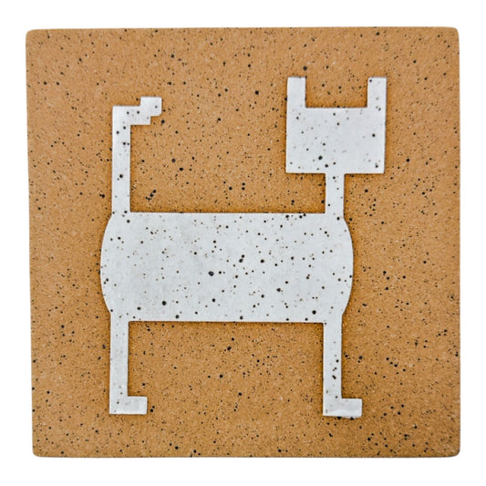 4" Tile - Cat - Matte White