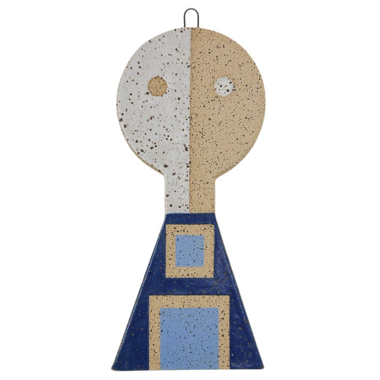 Amigo de escultura colgante - Negro, blanco, azul y verde