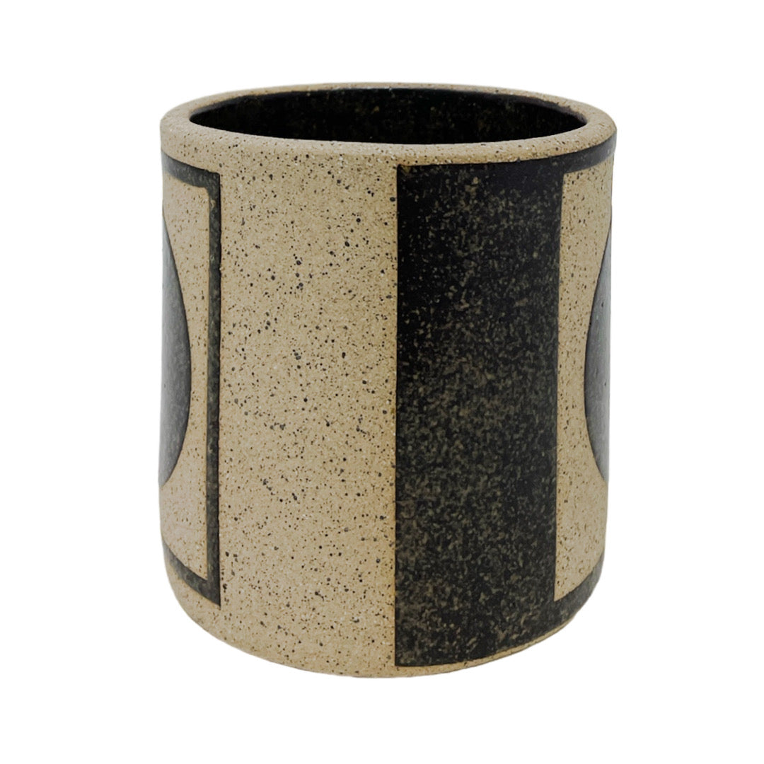 9oz. Tumbler - Half Circles - Matte Brown