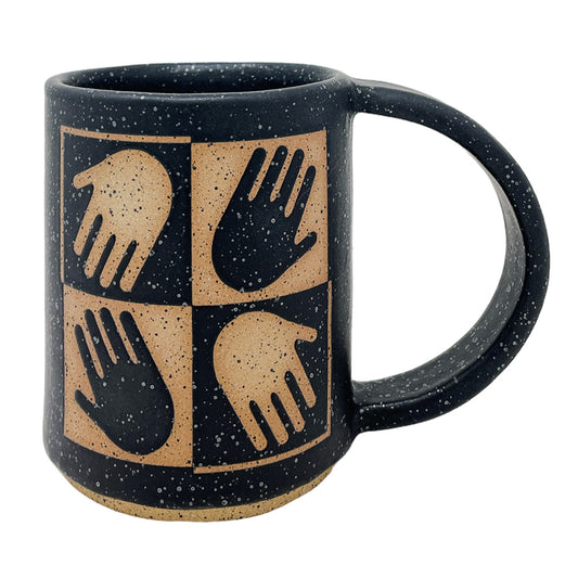 12oz. Mug - Checkered Hands - Matte Black