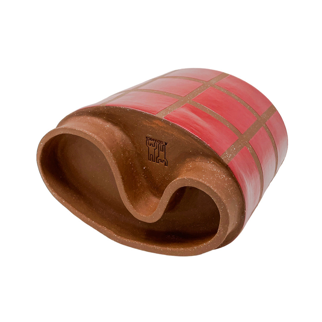 Small Oval Vessel - Red Clay - Tiles - Matte Red