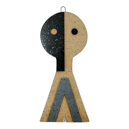 Hanging Sculpture Buddy - Triangles - Black, Blue & White