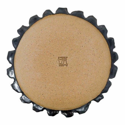 Organic Bowl - Sunflower - Matte Black & Pewter