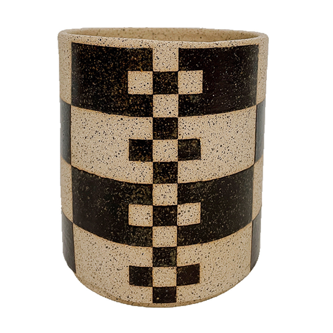 Small Vessel - Checkers - Matte Brown