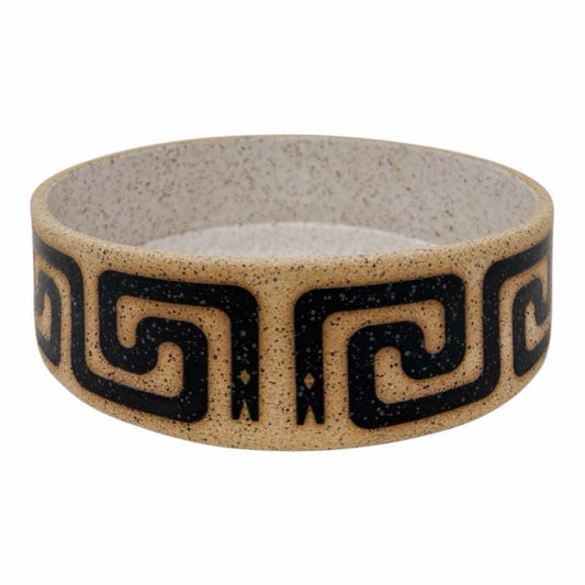 Medium Plate Bowl - Cleopatra - Matte Black & White