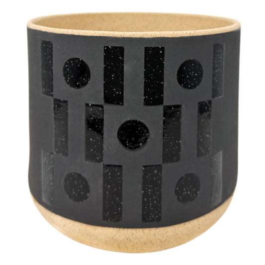 Large Vessel - Tic Tac Toe - Matte & Gloss Black