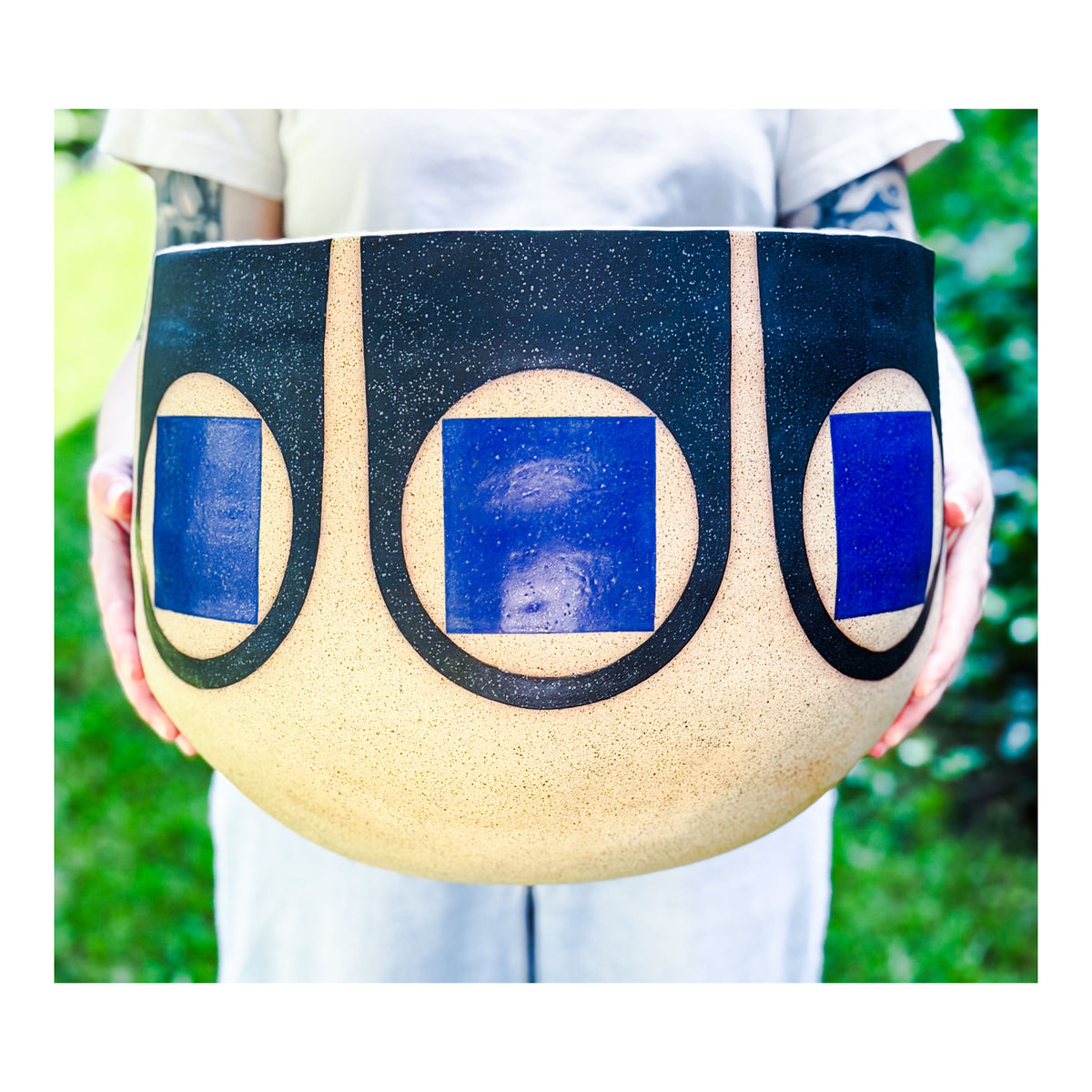 XXLarge Vessel - Matte Black & Blue